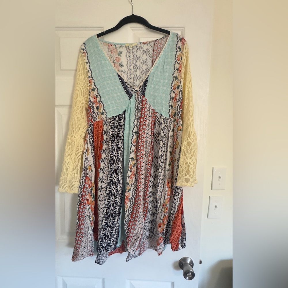 Kori Floral and Patterned Blouse/Dress
